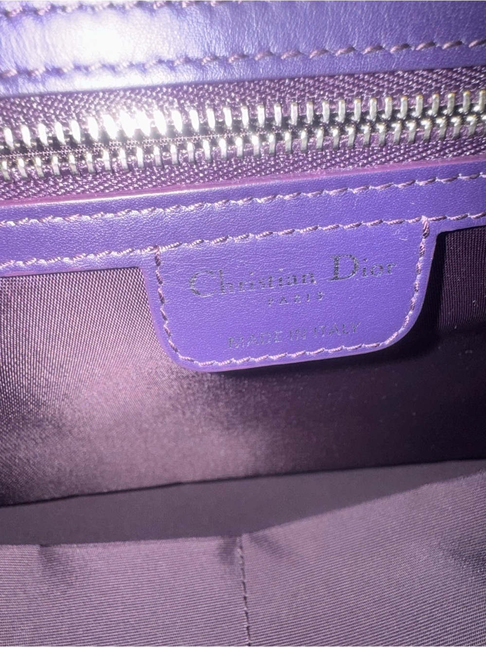 Dior panarea Purple Quilted Tote EUC ✅AUTHENTIC ✅ - Picture 5 of 9